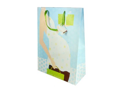 Darčeková taška veľká 45*33 cm- tehotná žena smod, C-7-109695 (Farba Neurčená, Veľkosť Neurčená)
