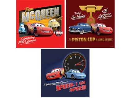 Samolepiace nálepky na stenu Cars (Farba Multifarebné, Veľkosť 30x30cm)