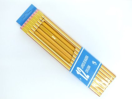 Ceruzky s gumou 12 kusov (Farba Neurčená, Veľkosť Neurčená)