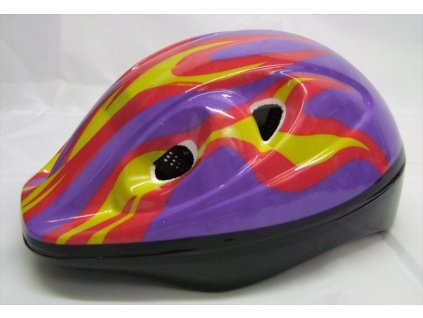 Cyklo prilba detská - Violet fire (Farba Fialová, Veľkosť 25x19cm)
