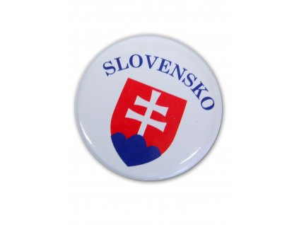 Odznak SLOVENSKO 5,5 cm (Farba Biela, Veľkosť 5.5cm)