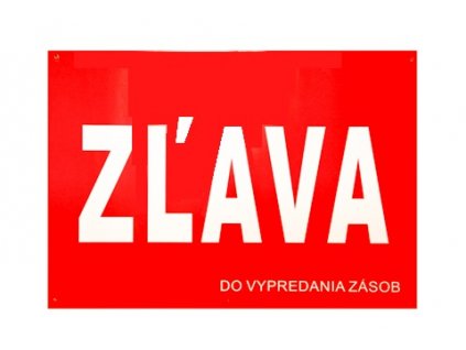Reklamný pútač ZĽAVA - 2ks, 2 kusy v balení (Farba Červená, Veľkosť 68x48cm)