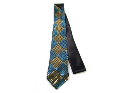 Úzka kravata - žlté flitre (Farba Žltá, Veľkosť Neurčená)