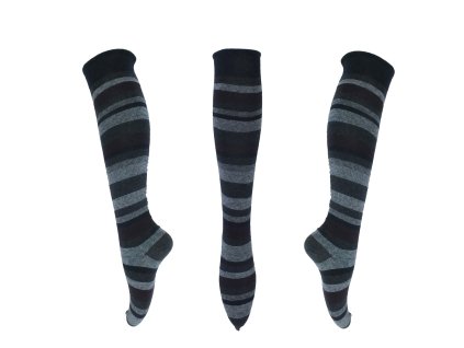 Ponožky dámske - pásikavé (Farba Modrá, Veľkosť 35-38)