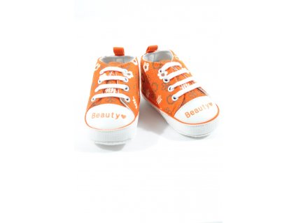 Kojenecké topánočky - beauty (Farba Oranžová, Veľkosť 6-9m)