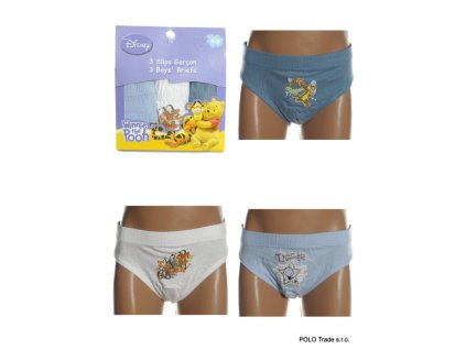 Detské slipy - Winie the Pooh, 3 kusy v balení (Farba Biela, Veľkosť 6/8r)