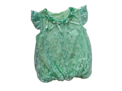 Detské šaty - kvetinová krajka (Farba Ružová, Veľkosť 9-12m)