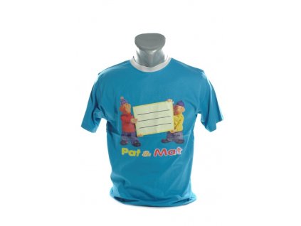 Detské tričko - Pat a Mat kratky rukav (Farba Biela, Veľkosť 146)