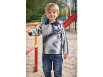 Detské pruhované tričko s golierom – ideálne do škôlky