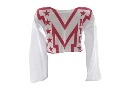 Štýlový crop top s dlhými rukávmi