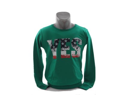 Detský pulover - YES USA (Farba Svetlošedá, Veľkosť 164)