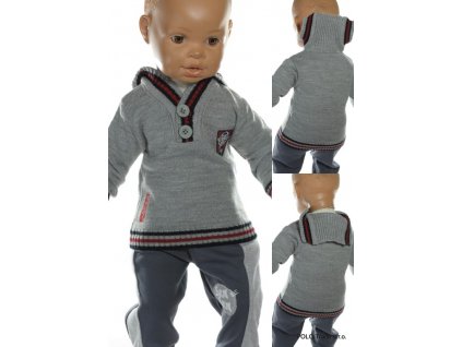 Detský sveter - 2 gombíky (Farba Tmavomodrá, Veľkosť 18-24m)