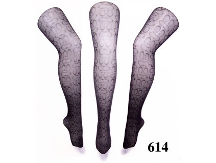 Dámske silónové pančuchy - model 614 DENIER 40, 6 kusov v balení (Farba Čierna, Veľkosť S/M)