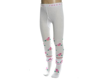 Detské pančuchy - vtáky (Farba Biela, Veľkosť 12-24m)