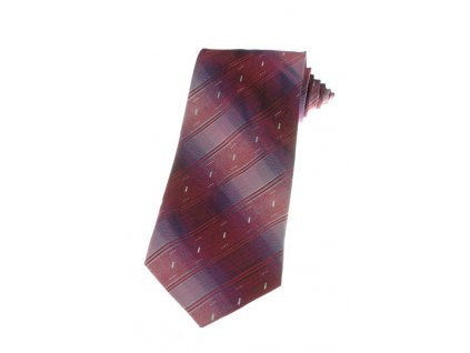Kravata svetločervená s pásmi (Farba Svetločervená, Veľkosť Neurčená)