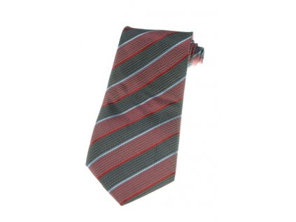Kravata tmavočervená s pásmi (Farba Tmavočervená, Veľkosť Neurčená)