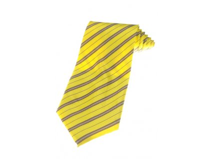 Kravata žltá s pásmi (Farba Žltá, Veľkosť Neurčená)
