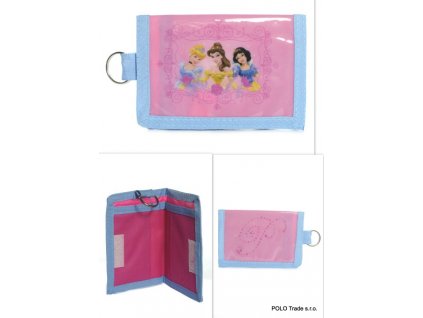 Peňaženka Disney princezné (Farba Svetloružová, Veľkosť 15x6cm)