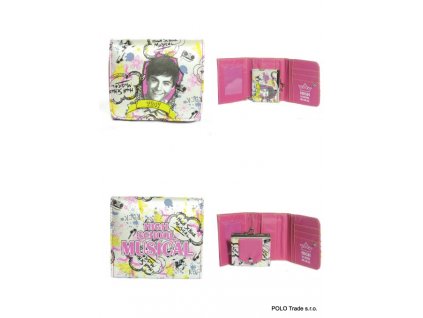 Detská peňaženka High School Musical (Farba Tmavoružová, Veľkosť 11x9x3cm)