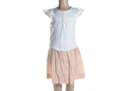 Komplet detský tričko+sukňa (Farba Svetlooranžová, Veľkosť 110)