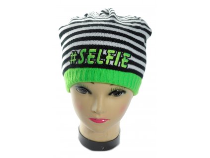 Detská čiapka - Selfie (Farba Zelená, Veľkosť 54/56)