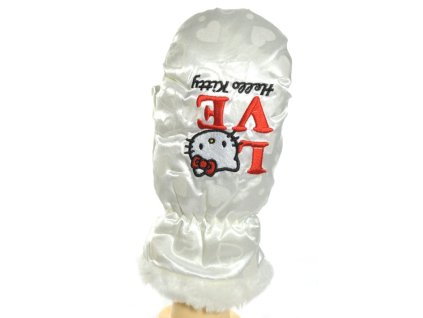 Detské rukavice - Hello Kitty, palčáky (Farba Biela, Veľkosť 8/10r)