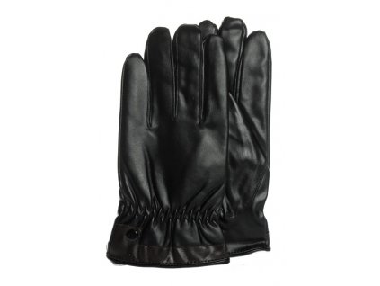 Pánske koženkové rukavice jednofarebné (Farba Čierna, Veľkosť 2XL)