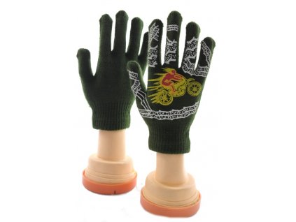 Chlapčenské rukavice - Motorkár (Farba Tmavohnedá, Veľkosť 10-16r)
