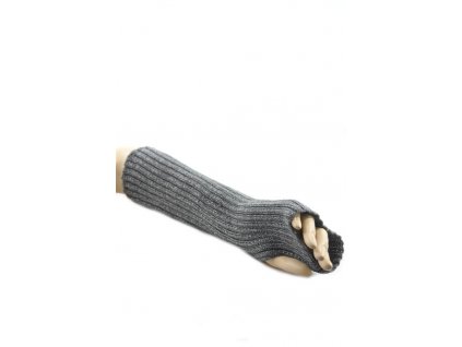 Dámske dlhé bezprstové trblietavé rukavice (Farba Tmavohnedá, Veľkosť 32cm)
