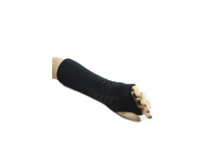 Dámske dlhé bezprstové rukavice so vzorom (Farba Svetlohnedá, Veľkosť 30cm)