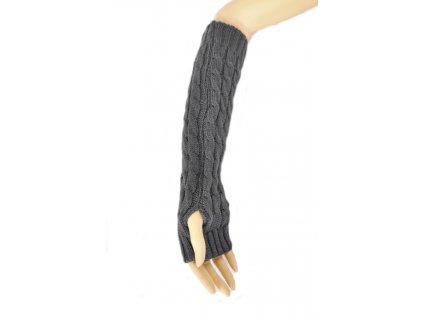 Dámske dlhé bezprstové rukavice (Farba Biela, Veľkosť 34cm)