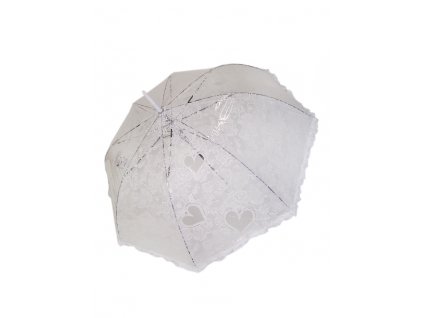 Dáždnik veľký čipkovaný 90cm (Farba Biela, Veľkosť 90cm)