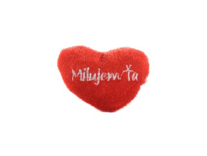 Prívesok na kľúče srdce červené Milujem ťa (Farba Červená, Veľkosť 6x5cm)