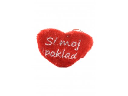 Prívesok na kľúče - Si moj poklad (Farba Červená, Veľkosť 6x5cm)