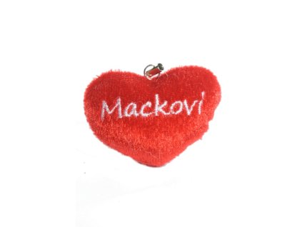 PRIVESOK MACKOVI (Farba Červená, Veľkosť 6x3.5cm)