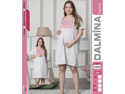 Dámska tehotenská nočná košeľa Love (Farba Ružová, Veľkosť M)