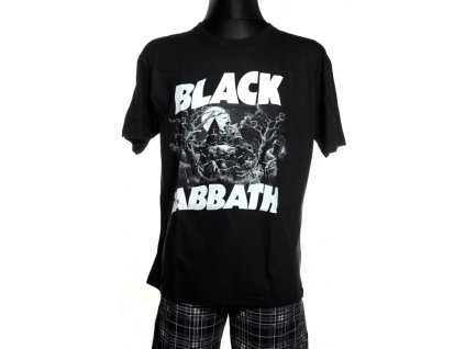 Pánske tričko Black Sabbath, čiernobiele (Farba Čierna, Veľkosť S)