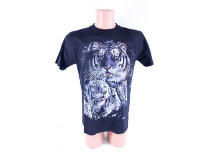 Pánske tričko s tigrami (Farba Čierna, Veľkosť S)