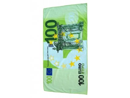 Plážová osuška - 100 eurová bankovka