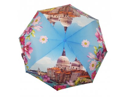 Poloautomatický,vetruodolný dáždnik Benátky