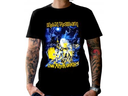 Pánske metalové tričko Iron Maiden Live after death