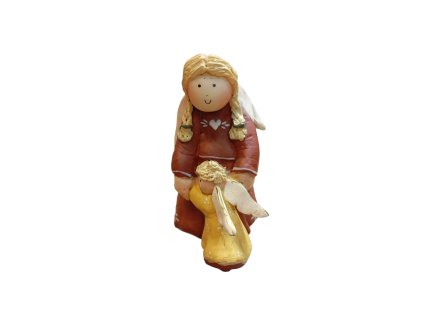 Soška anjelik s malým anjelikom Angels of Harvest 8,5 cm