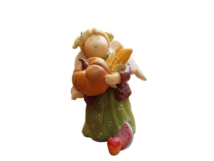 Soška anjelik s tekvicou Angels of the Month 9 cm