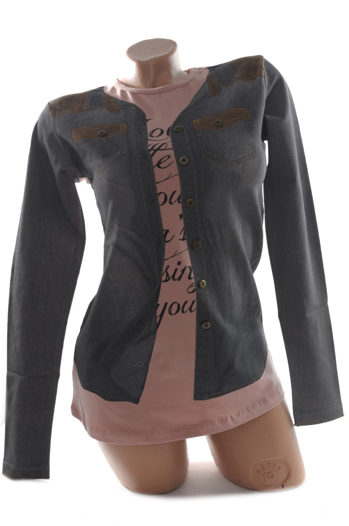 Detské tričko - džekina Veľkosť: 8r, Farba: Šedá