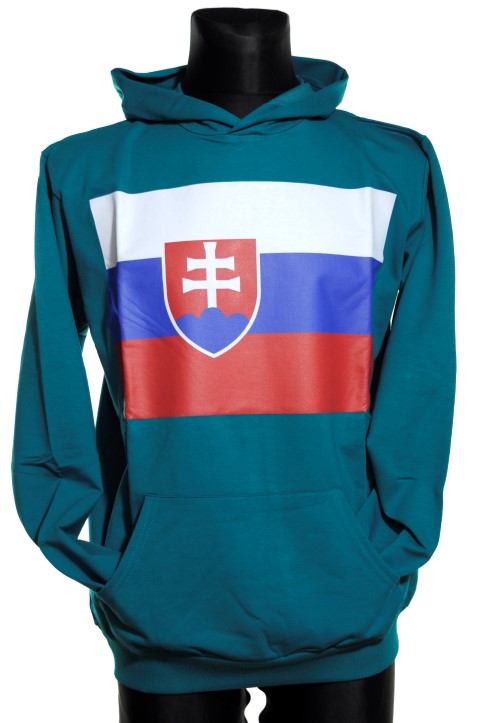 Mikina SLOVENSKO Veľkosť: 2XL, Farba: Tyrkysová