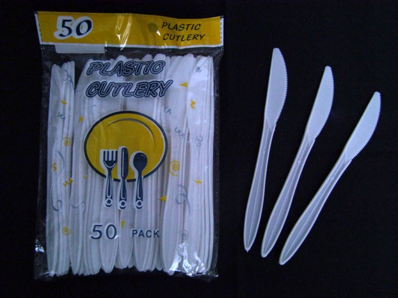 Plastový jednorázový príbor - 50ks nožíkov 16 cm Veľkosť: Neurčená, Farba: Bez urcenia