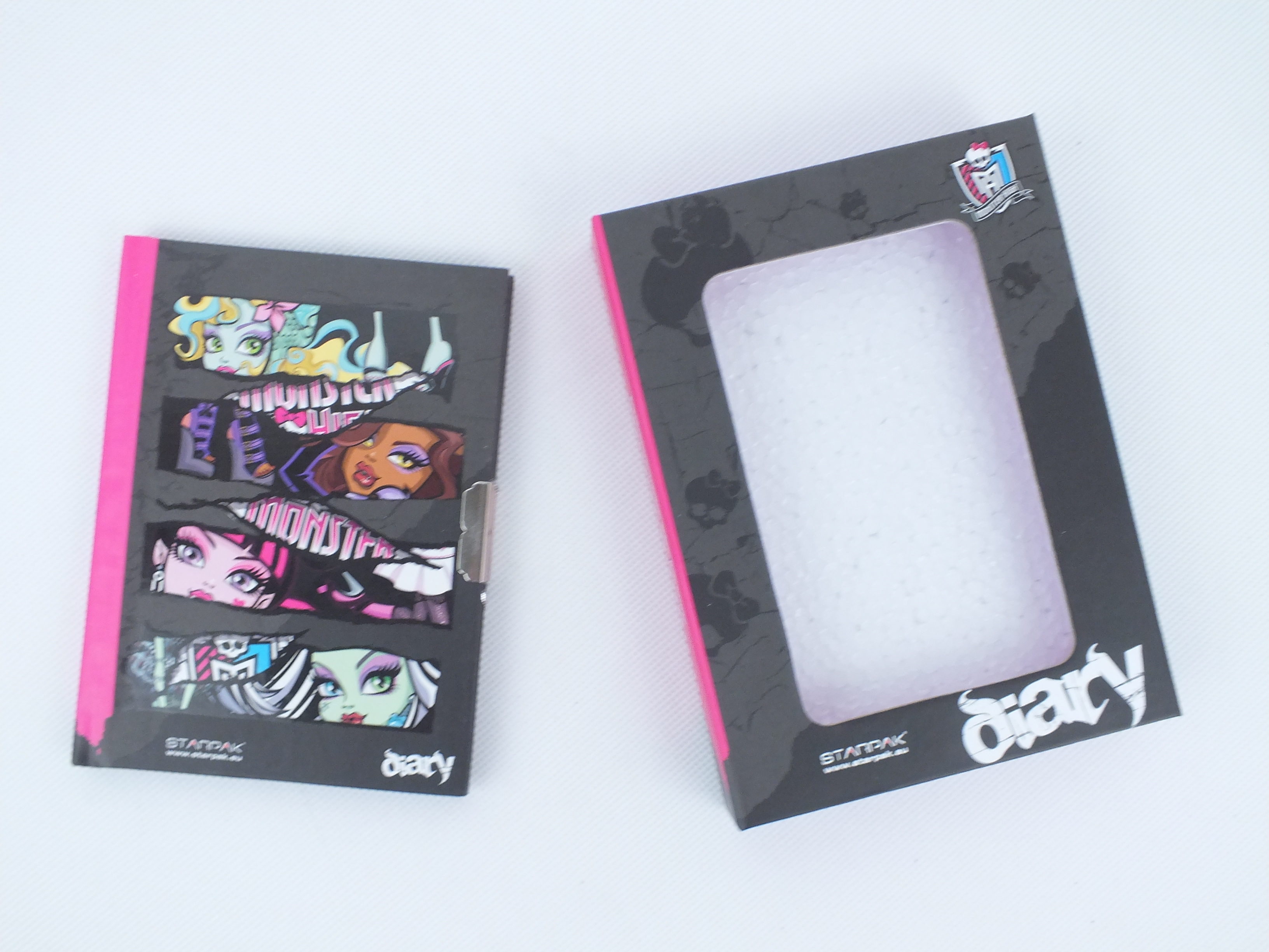 Dievčenský diár na kľúčik Monster High Veľkosť: 14*18CM, Farba: Čierna
