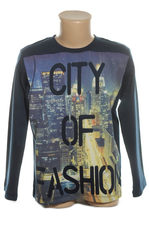 Detské tričko - City Veľkosť: 128, Farba: Šedá