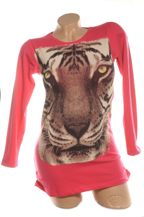 Detské tričko - tiger Veľkosť: 176, Farba: Biela