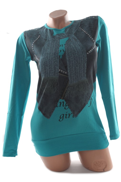 Detské tričko - šál Veľkosť: 14r, Farba: Zelená